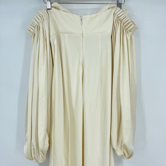 Significant Other | Danika Off Shoulder Dress in Cream Satin Maxi M US 6 - Picture 11 of 15